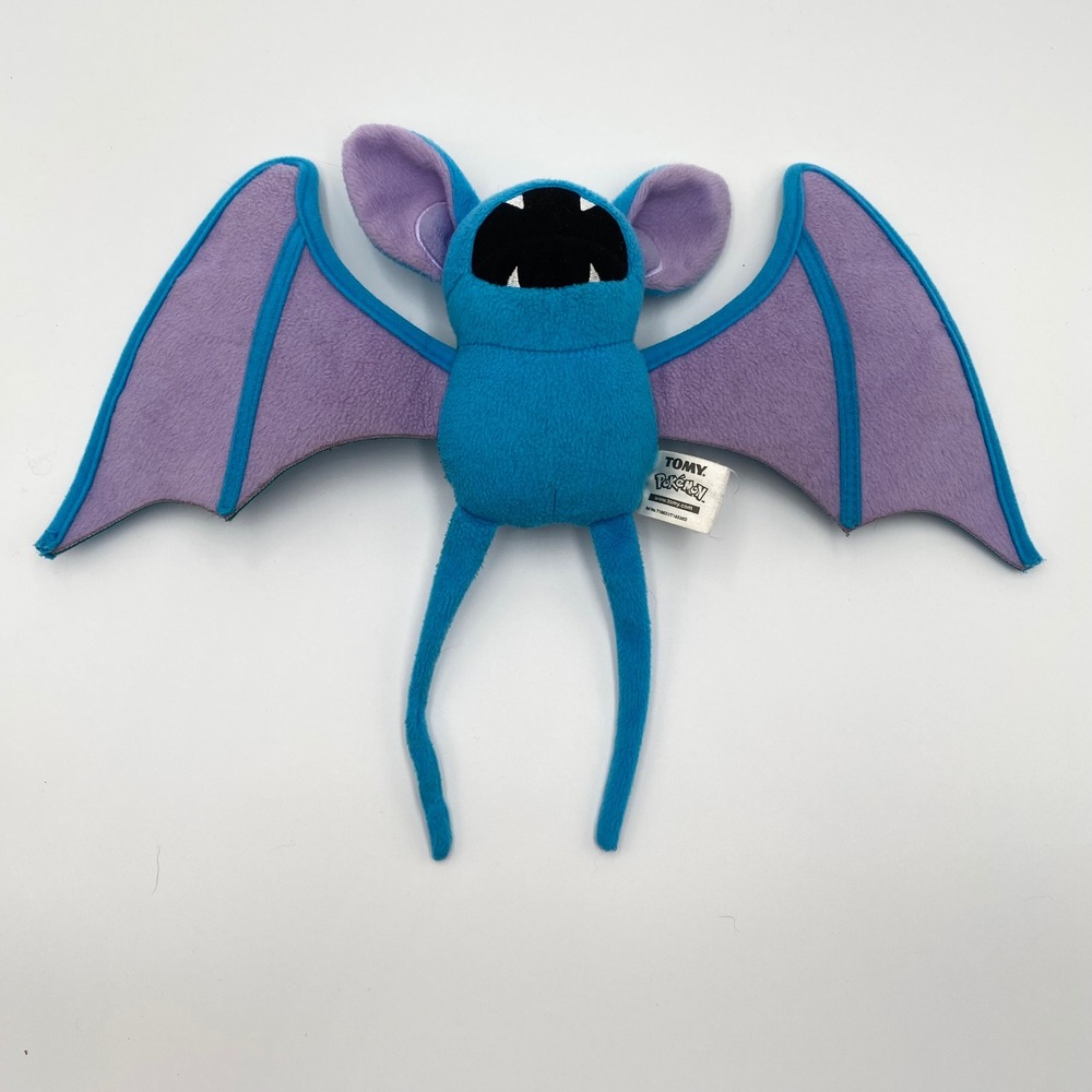 Tomy Pokemon Zubat Plush 2016 Stuffed Animal Blue Purple Bat Toy Kids‎